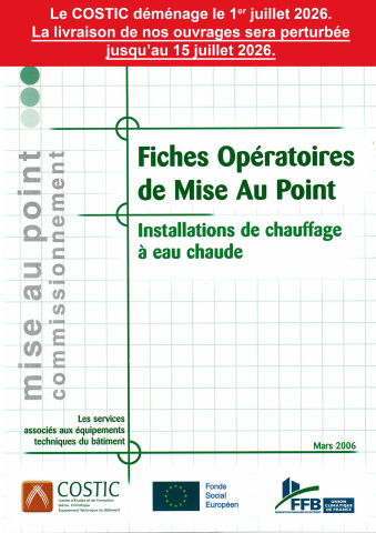 Fiches Opératoires de M.A.P. Installations de chauffage à eau chaude