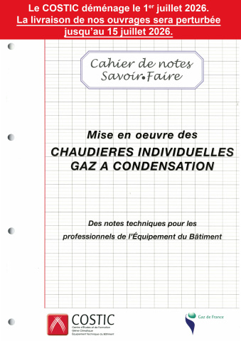 Cahier de notes savoir faire Chaudieres ind gaz a condensation