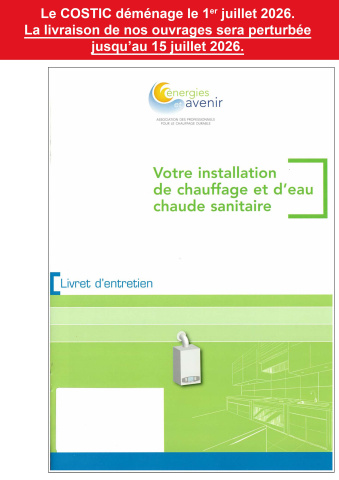 Livret d'entretien installation chauffage et ECS
