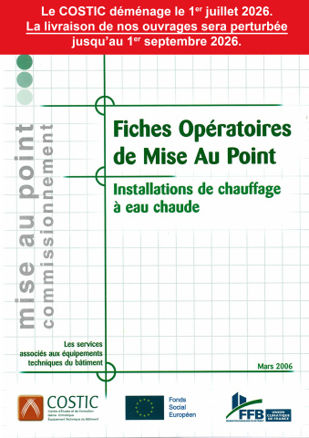 Fiches Opératoires de M.A.P. Installations de chauffage à eau chaude