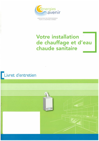 Livret d'entretien installation chauffage et ECS